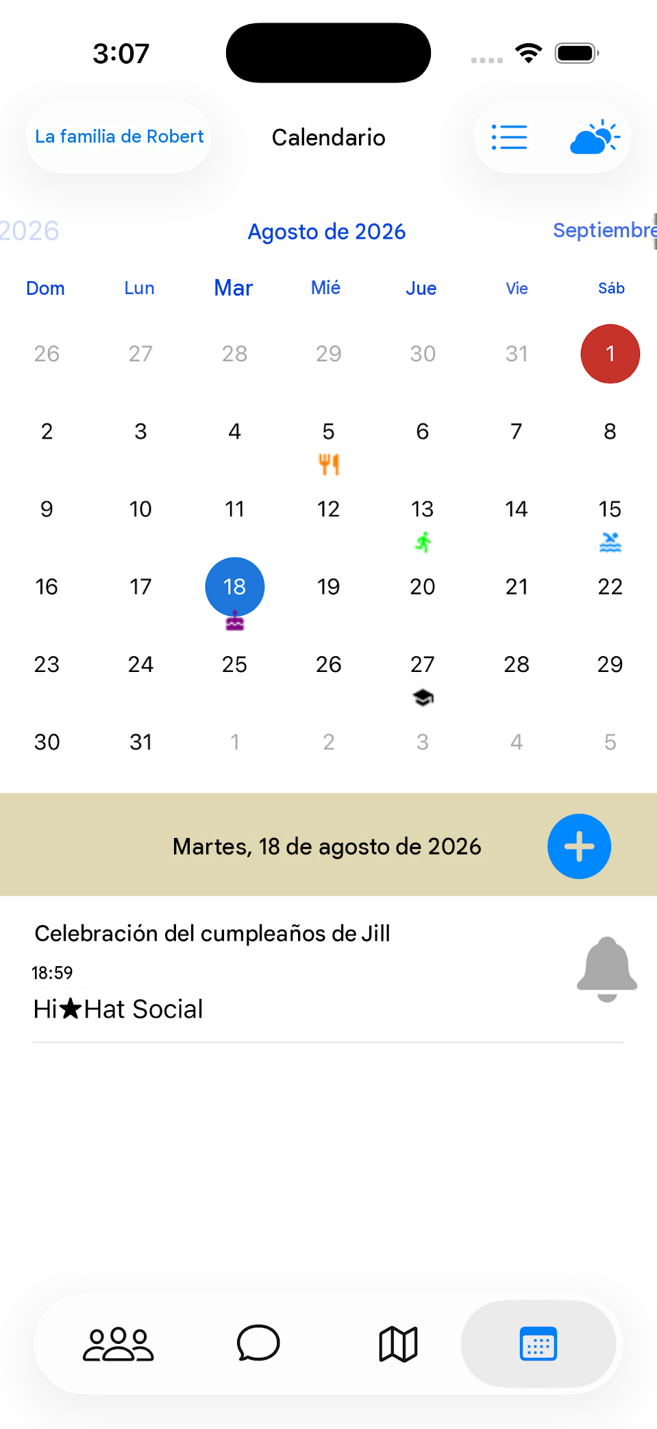 Layers shared calendar view