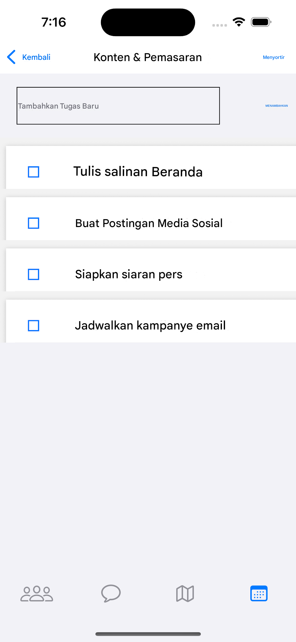 Daftar Tugas Bersama