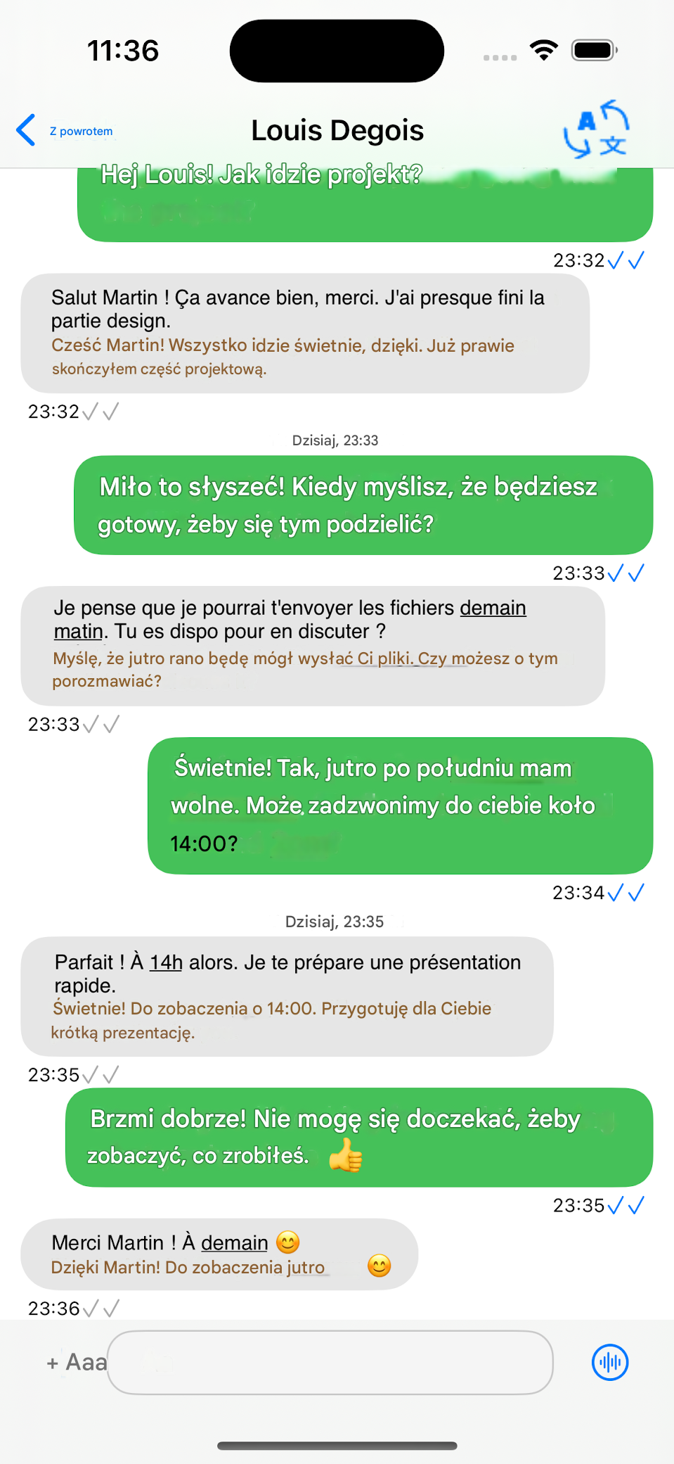 Tłumaczenie w czasie rzeczywistym