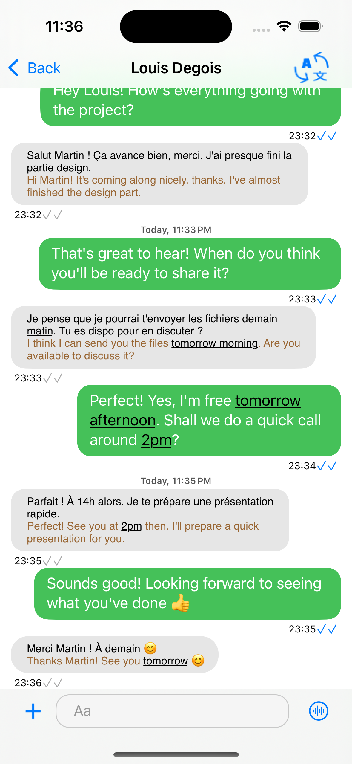 Real-Time Translation